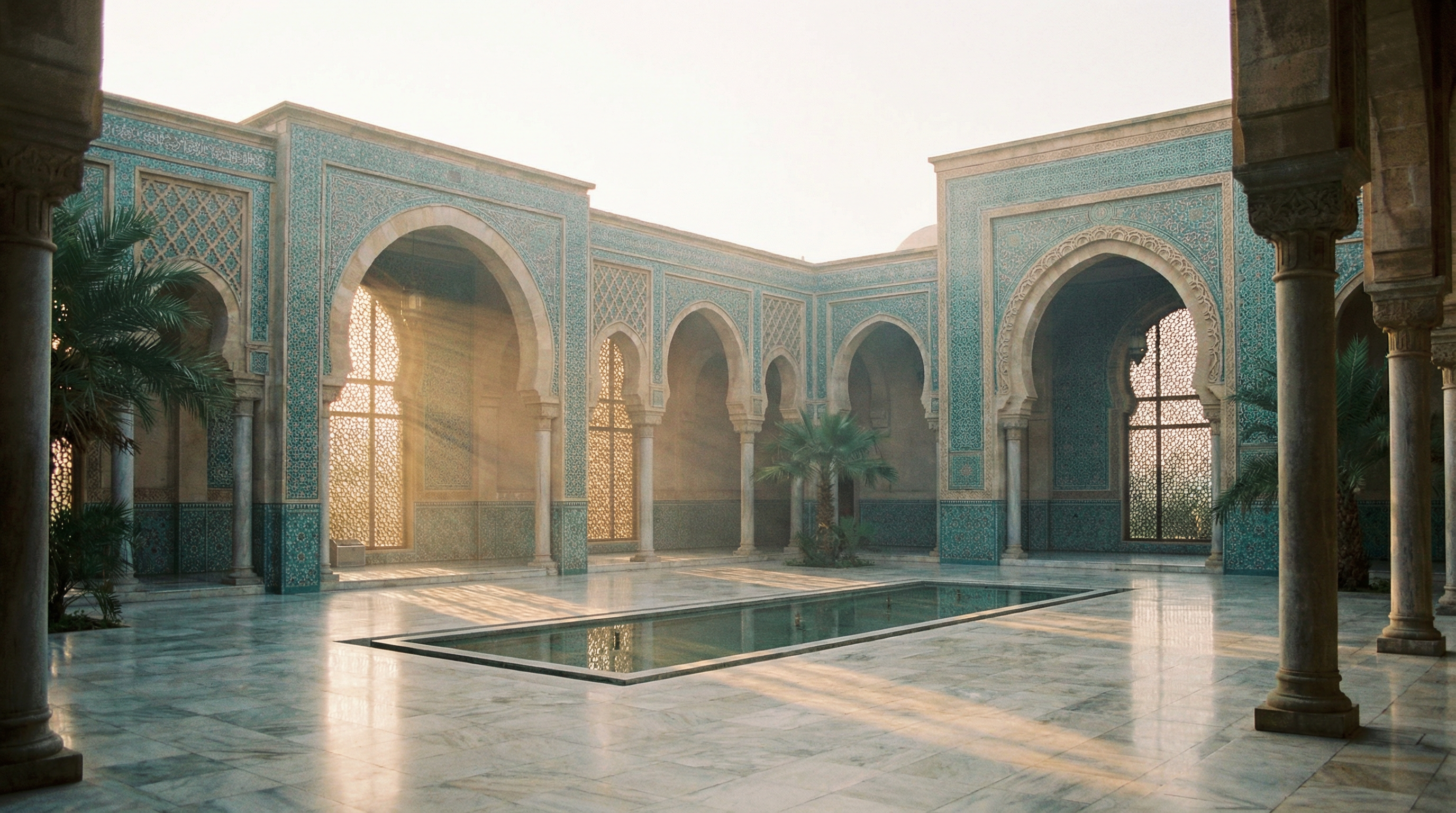 Serene mosque interior